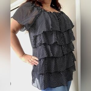 DressBarn Polka Dot Blouse 14/16